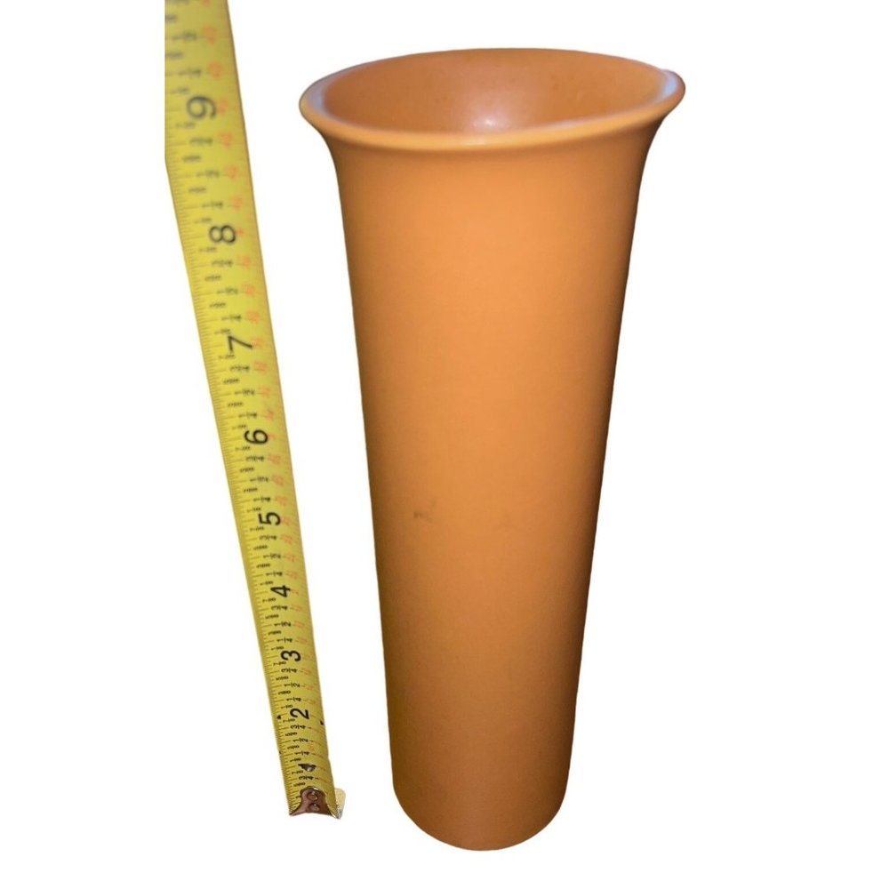 Mustard USA 122 Pottery 9" Vase Tall Unique Ceramic Accent Decor